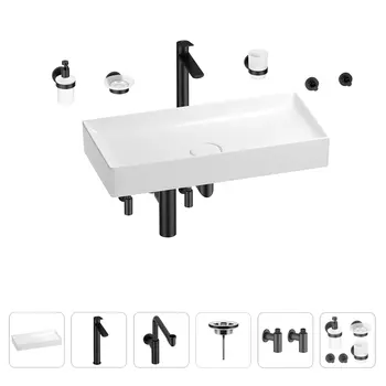 Раковина для ванной Wellsee Pure BY Wellsee 201006532 в наборе 9 в 1