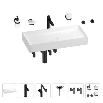 Раковина для ванной Wellsee Pure BY Wellsee 201006537 в наборе 9 в 1