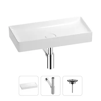 Раковина для ванной Wellsee Pure BY Wellsee 201001251 в наборе 3 в 1