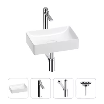 Раковина для ванной Wellsee Pure BY Wellsee 201002526 в наборе 4 в 1