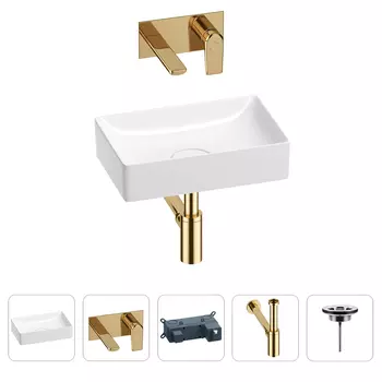 Раковина для ванной Wellsee Pure BY Wellsee 201002533 в наборе 4 в 1