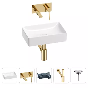 Раковина для ванной Wellsee Pure BY Wellsee 201002538 в наборе 4 в 1