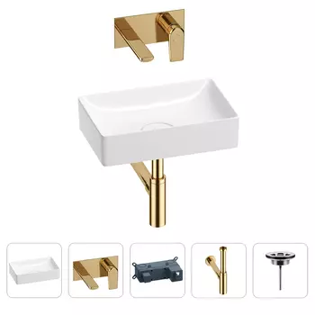 Раковина для ванной Wellsee Pure BY Wellsee 201002578 в наборе 4 в 1
