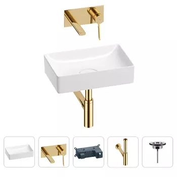 Раковина для ванной Wellsee Pure BY Wellsee 201002583 в наборе 4 в 1