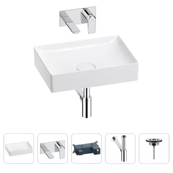 Раковина для ванной Wellsee Pure BY Wellsee 201002611 в наборе 4 в 1