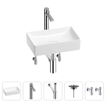 Раковина для ванной Wellsee Pure BY Wellsee 201004351 в наборе 5 в 1