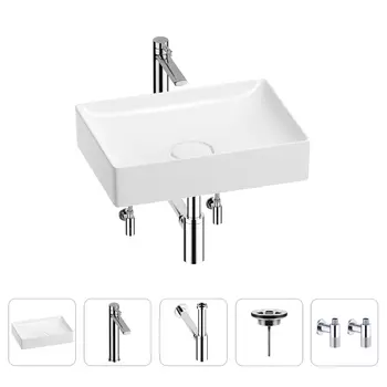 Раковина для ванной Wellsee Pure BY Wellsee 201004381 в наборе 5 в 1
