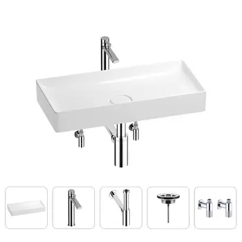 Раковина для ванной Wellsee Pure BY Wellsee 201004431 в наборе 5 в 1