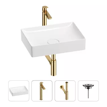 Раковина для ванной Wellsee Pure BY Wellsee 201002663 в наборе 4 в 1