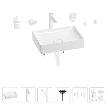 Раковина для ванной Wellsee Pure BY Wellsee 201006355 в наборе 9 в 1