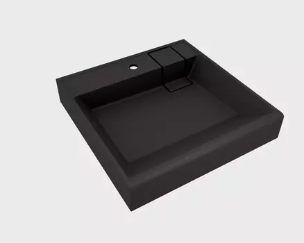 Раковина Florentina Лагуна 60 над стиральной машиной, антрацит