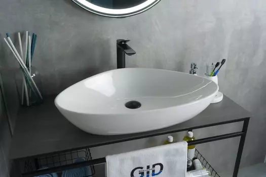 Раковина Gid Creativo N9062 накладная 66,5х44 белая