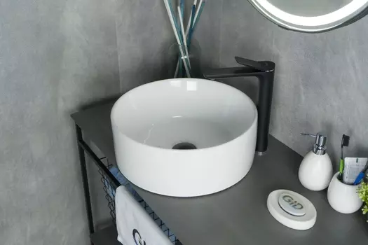 Раковина Gid Esfera N9011 накладная 40х40 белая