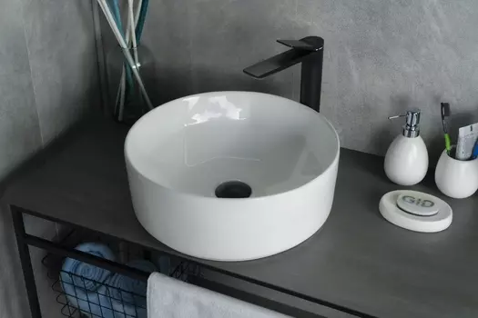 Раковина Gid Esfera N9425 накладная 40х40 белая