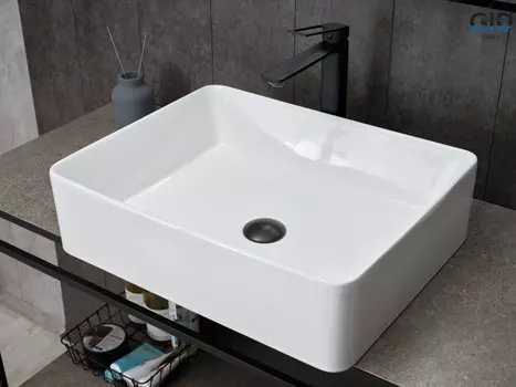 Раковина Gid Geometrico N9104 накладная 52х41 белая