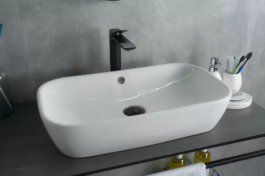 Раковина Gid Geometrico N9217 накладная 61х34 белая