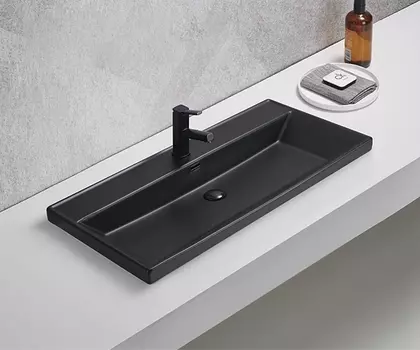 Раковина Gid Integrado Bm5510s 101х46,5 см, черная матовая