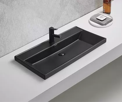 Раковина Gid Integrado Bm5580s 81х46,5 см, черная матовая