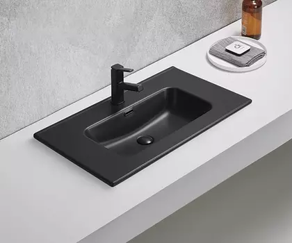 Раковина Gid Integrado Bm9080s 81х46,5 см, черная матовая