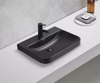 Раковина Gid Integrado Bm9560s 61х46,5 см, черная матовая