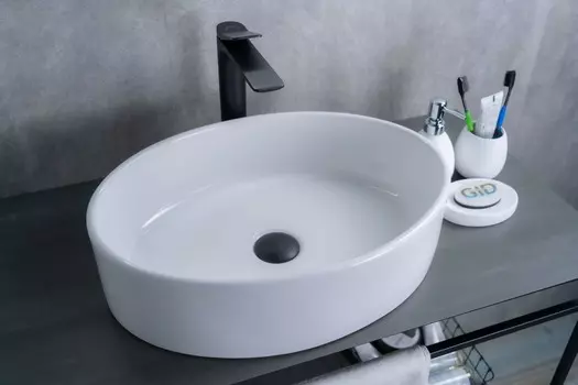 Раковина Gid Lago N9012 накладная 50х36 белая