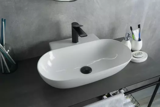 Раковина Gid Lago N9234 накладная 56х39 белая