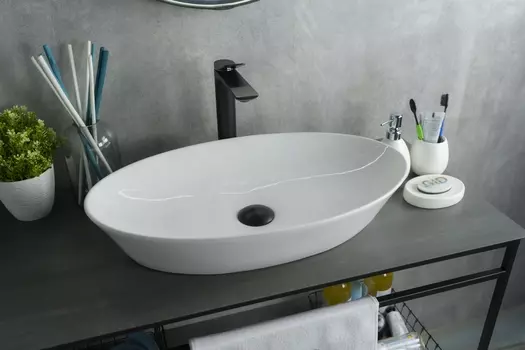 Раковина Gid Lago N9397 накладная 61х37 см, белая