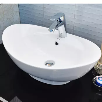 Раковина Gid Lago N9018 накладная 59х39 белая