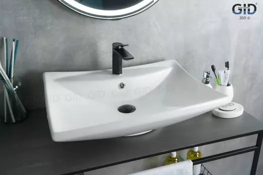 Раковина Gid Geometrico N9111 накладная 60x46 белая