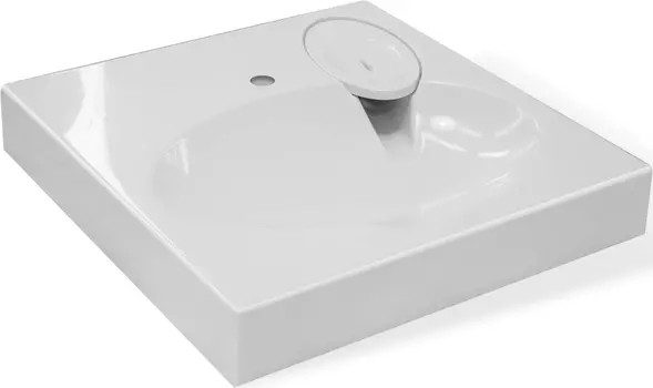 Раковина Эстет Lea 60х60 на стиральную машину, литьевой мрамор