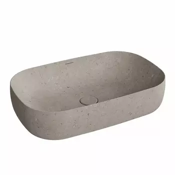 Раковина Kerama Marazzi Magica 65 накладная, с донным клапаном, серый камень MA.wb.65\STG