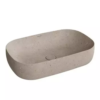 Раковина Kerama Marazzi Magica 65 накладная, с донным клапаном, бежевый камень MA.wb.65\STB