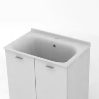 Раковина Kerasan Aquadom 029301*1 75х50 с отверстием под смеситель, белая