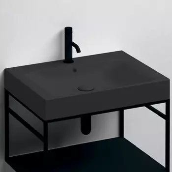 Раковина Kerasan Cento А0002462245 50х45 черная матовая