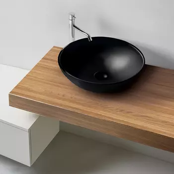 Раковина Kerasan Ciotola 430331 46х15 см, черная матовая