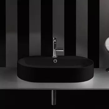 Раковина Kerasan Ciotola 028531 65х40х12 черная матовая