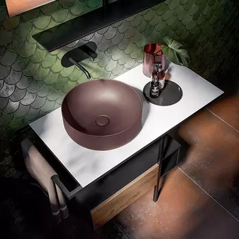 Раковина Kerasan Nolita 40х15 borgogna matt