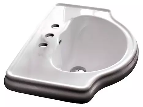 Раковина Kerasan Retro 103001D 62 см, встраиваемая, 3 отверстия под смеситель