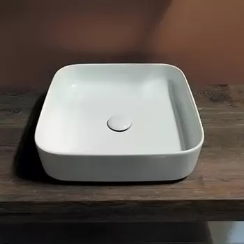 Раковина Kerasan Tribeca 460101 43х43 накладная, белый