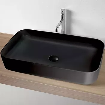 Раковина Kerasan Tribeca 460231 70х43 накладная, черный матовый