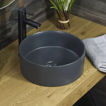 Раковина Melana MLN-320357MDG накладная, темно-серая матовая