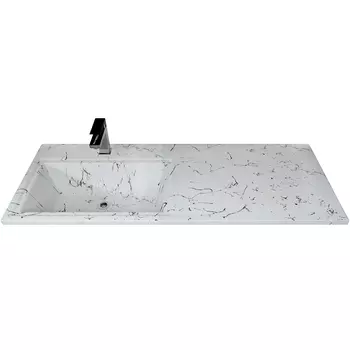 Раковина над стиральной машиной Stella Polar Мадлен 120 L белый мрамор