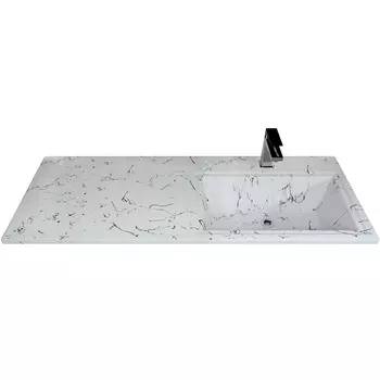 Раковина над стиральной машиной Stella Polar Мадлен 120 R белый мрамор