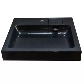 Раковина над стиральной машиной Stella Polar Солярис 60х50 черный металлик