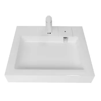 Раковина над стиральной машиной Stella Polar Солярис 60х55 белая, с кронштейнами