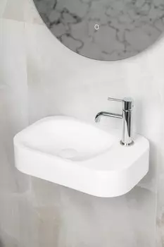 Раковина накладная Armadi Art Corian 902-MW 48х32 см, белая матовая