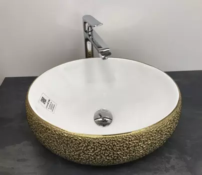 Раковина накладная CeramaLux NC 433J золото