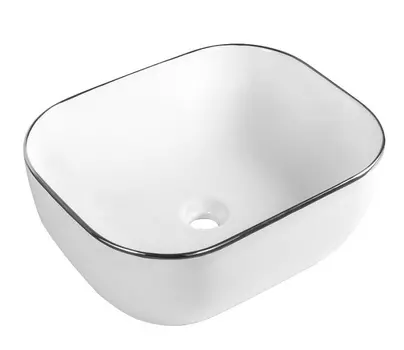 Раковина накладная CeramaLux NC D1302H011 белый, хром