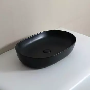 Раковина накладная Gid Bm1348 61х41 черная матовая