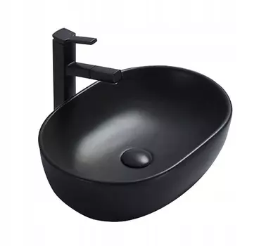 Раковина накладная Gid Bm9026b 48х35 черная матовая